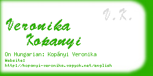 veronika kopanyi business card